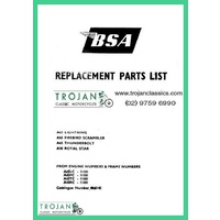 PARTS BOOK, BSA, A50, A65, 1969, BKP0030