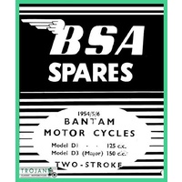 PARTS BOOK, BSA, BANTAM, D1, D3, 1954-1956, BKP0037