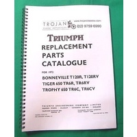 PARTS BOOK, TRIUMPH, 650, 1972, T120, TR6, BKP0049