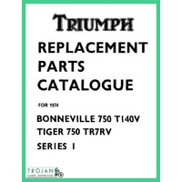 PARTS BOOK, TRIUMPH, 750 TWINS, 1974-1975, BKP0051