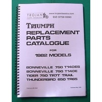 PARTS BOOK, TRIUMPH, 650, 750, 1982, T140, TR7, TR65, BKP0055