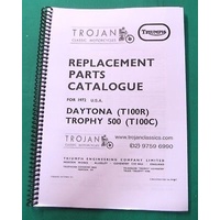 PARTS BOOK, TRIUMPH, 500, 1972, T100, BKP0063