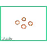 COPPER WASHER, ROCKER OIL FEED PIPE, MULTI PURPOSE, TRIUMPH (SET OF 4) 70-1335