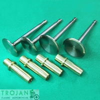 VALVES & GUIDES, TRIUMPH, 750, TR7, T140, 1973-78 (SET) ENG0169