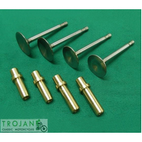 VALVES & GUIDES, TRIUMPH, 650, 6T TR6, 1967-72, T120, 1963-72 (SET) ENG0172