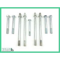 CYLINDER HEAD BOLT SET, TRIUMPH UNIT 650, 9 STUD, ALLOY HEAD, 1963-70, ENG0179