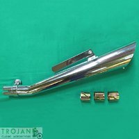 UNIVERSAL MEGAPHONE MUFFLER, SLASH CUT, UPSWEPT, CAFE RACER, CUSTOM, BOBBER