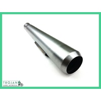 MUFFLER, UNIVERSAL, REVERSE CONE RACE MEGAPHONE, RAW (LEFT OR RIGHT), EXH0079