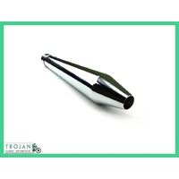 MUFFLER, UNIVERSAL, REVERSE CONE,CHROME,19" (LEFT OR RIGHT) CAFE,BOBBER, EXH0081