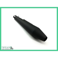 MUFFLER, UNIVERSAL, REVERSE CONE, BLACK,19" (LEFT OR RIGHT) CAFE,BOBBER, EXH0082