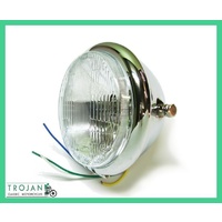 BATES TYPE HEAD LAMP LIGHT, 5 3/4", SIDE MOUNT, H4 BULB, 5-3/4 INCH