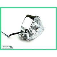 HEADLIGHT HEADLAMP ASSY, TRIANGLE, CUSTOM, ARIS, HLP0044