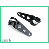 HEADLIGHT BRACKETS, BLACK, UNIVERSAL, CUSTOM, CAFE RACER, BOBBER, HLP0051
