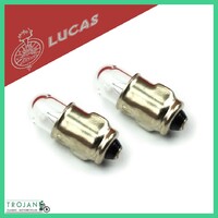 BULB, 12V, 2W, WARNING LIGHT, SMITHS GAUGE (PAIR) GENUINE LUCAS, BA7S, LLB281