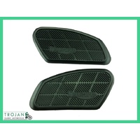 KNEE RUBBERS, TRIUMPH, SCRIPTED, GLUE-ON, 1968 ON (PAIR), 82-8192, 82-8193