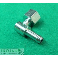 PETROL TAP NUT AND SPIGOT ASSY, 1/4" BSP, 90 DEG, TRIUMPH, NORTON, BSA, PTK0073
