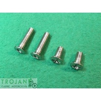 PETROL TANK BADGE SCREW SET, TRIUMPH, UNIT, US TANKS, 1969-78, 83-1339, 82-7888