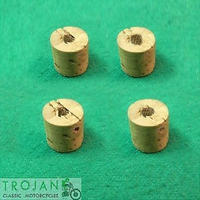 PETROL FUEL TAP PUSH PULL TYPE CORK WASHER (SET 4) TRIUMPH AJS BSA NORTON GENUINE