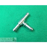 PETROL LINE T JUNCTION PIECE, 1/4" BORE PIPE, AJS, MATCHY, TRIUMPH, BSA, PTK0084