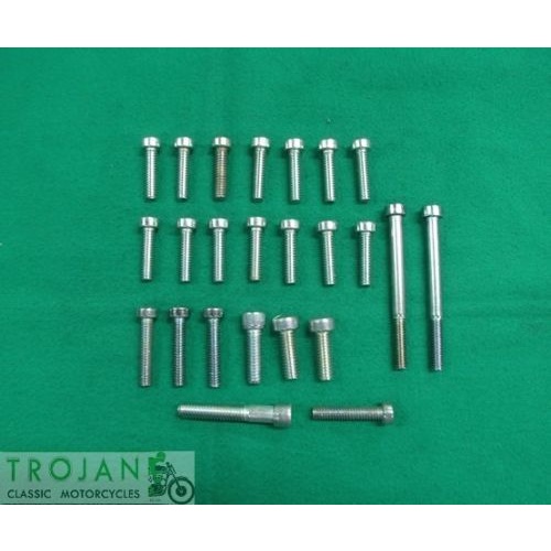ENGINE COVER SCREW SET, TRIUMPH, 750, 1974-1978, GENUINE, 00-0084