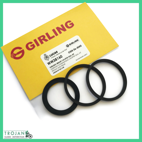 GENUINE GIRLING CALIPER SEAL KIT, NORTON COMMANDO, GENUINE, 06-4243 G