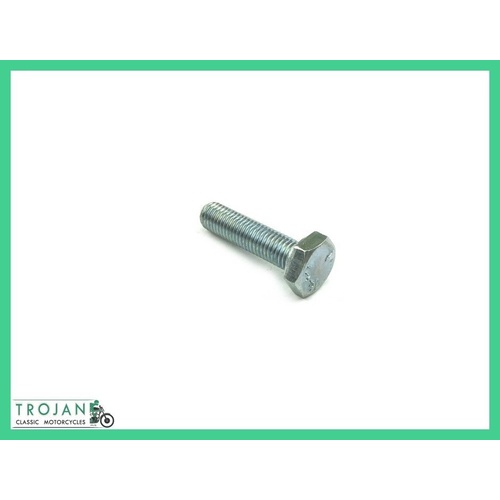 HEX HEAD BOLT, 1/4" x 28TPI x 1", TRIUMPH, NOS, 14-0105