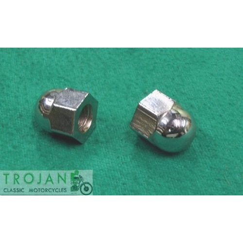 PRIMARY COVER DOME NUTS, TRIUMPH, 1968 ON, GENUINE (PAIR) 21-0544, S544