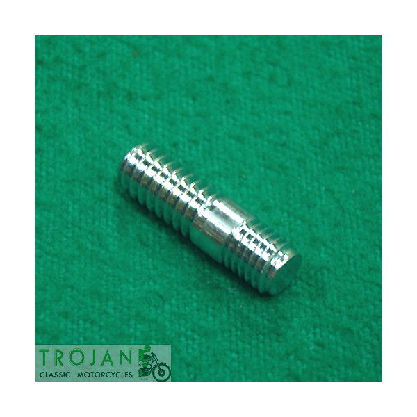 GEARBOX BOX GUIDE PLATE STUD, 1/4" x 20-28TPI x 7/8", TRIUMPH, GENUINE, 21-0547, S547