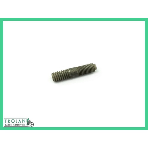 INLET MANIFOLD STUD, 1/4" x 20-28TPI x 1 5/32", TRIUMPH, T150, NOS, 21-0557