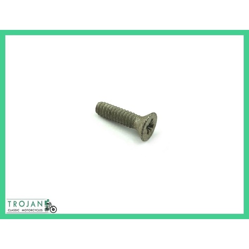 COUNTERSUNK PHILLIPS SCREW, 3/16" x 24TPI x 3/4" , TRIUMPH, NOS, 21-0680