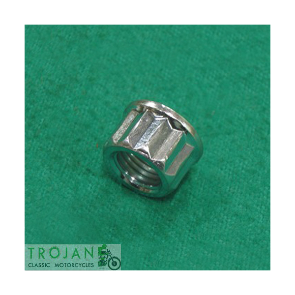 12 POINT CYLINDER BASE NUT, 3/8" x 24TPI, TRIUMPH, GENUINE, 21-0692, S692