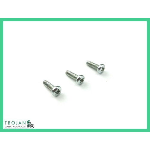 BRAKE PLATE SCOOP GAUZE SCREWS (SET OF 3) 40UNC x 11/32, TRIUMPH, BSA, 21-1998, S1998