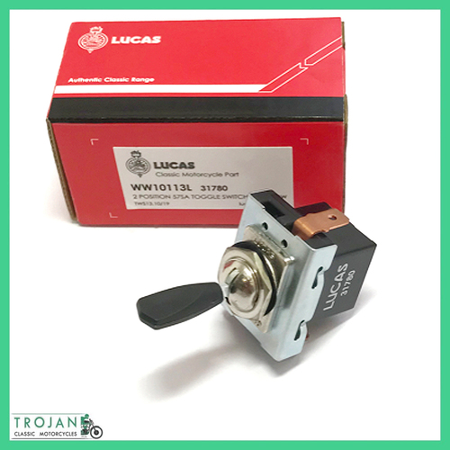 HEADLAMP 2-WAY TOGGLE LIGHT SWITCH, GENUINE LUCAS, TRIUMPH BSA, 31780 57SA 34660