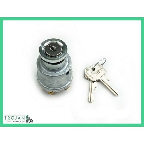 IGNITION SWITCH, 4 WAY, COMPLETE, TRIUMPH, BSA, LUCAS, GENUINE, 35351 G, 99-7055