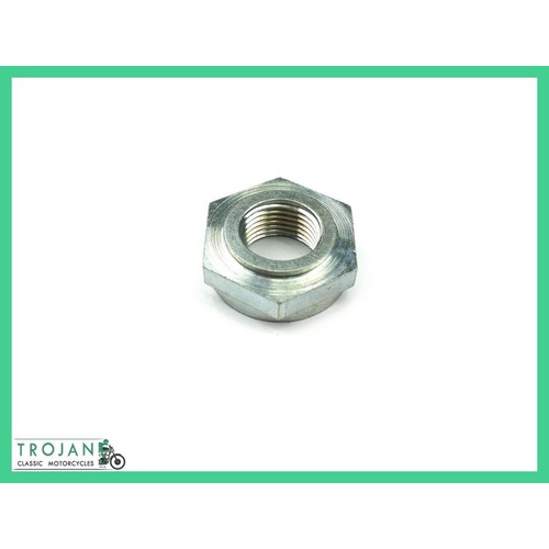 FRONT OR REAR WHEEL NUT, 9/16" x 20TPI, TRIUMPH, RIGID, GENUINE, 37-0005, W5