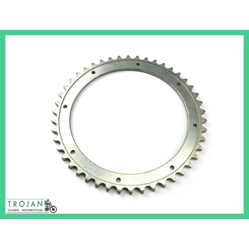 REAR WHEEL SPROCKET, 46T, TRIUMPH, PRE UNIT, RIGID 1948-51, GENUINE NOS, 37-0056
