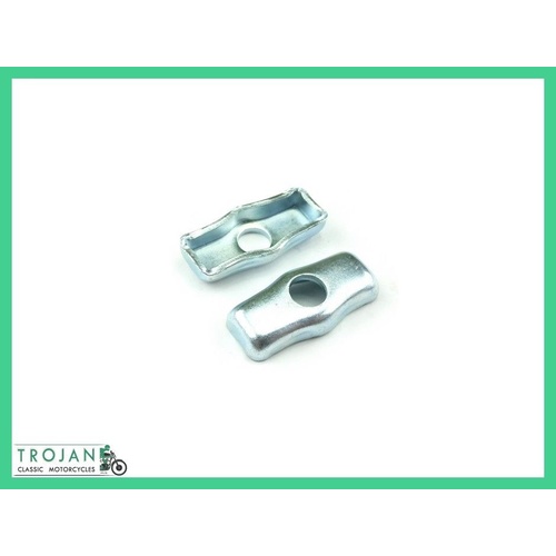 REAR WHEEL CHAIN ADJUSTER END PLATE (PAIR) TRIUMPH, 1953-74, GENUINE, 37-1015, W1015