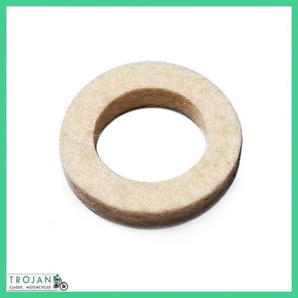 REAR WHEEL FELT WASHER, TRIUMPH, QD, 350, 500, 650, 1954-69, GENUINE, 37-1042, W1042