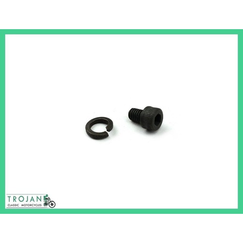 ALLEN LOCK SCREW WITH WASHER, 3/16" x 32TPI, TRIUMPH, GENUINE NOS, 37-1079 A
