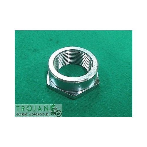 FRONT AXLE SPINDLE NUT, DISC, LH, TRIUMPH, GENUINE, 37-4133