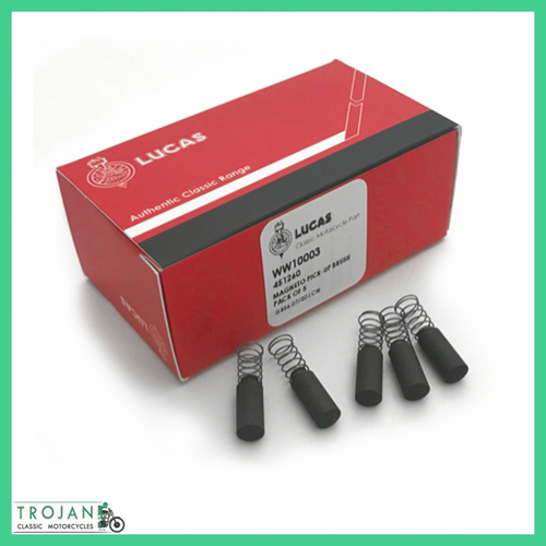 MAGNETO BRUSHES, 5 PACK, SPRINGS, GENUINE LUCAS, K2F, TRIUMPH, BSA, NORTON, 451260