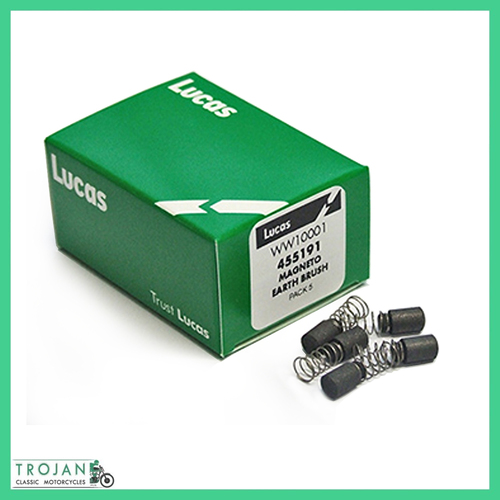 MAGNETO BRUSHES, SPRINGS, GENUINE LUCAS, K2F, TRIUMPH, BSA, NORTON, 455190, 455191