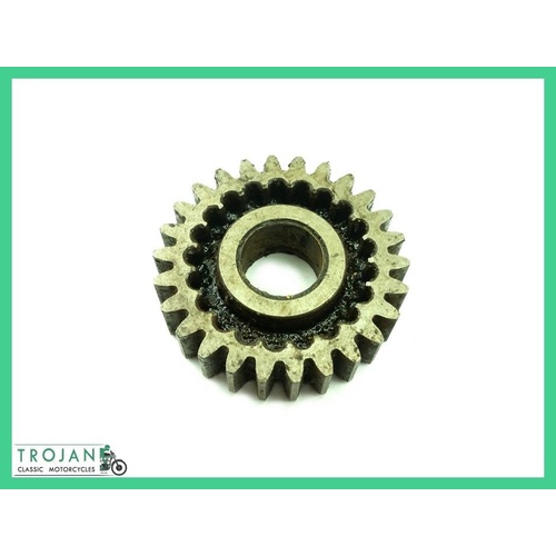 GEARBOX LAYSHAFT 1ST GEAR, 26T, CLOSE RATIO, EARLY TRIUMPH, GENUINE NOS, 57-0510