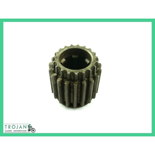 GEARBOX MAINSHAFT 2ND GEAR, 19T, TRIUMPH PRE UNIT, GENUINE NOS, 57-0727