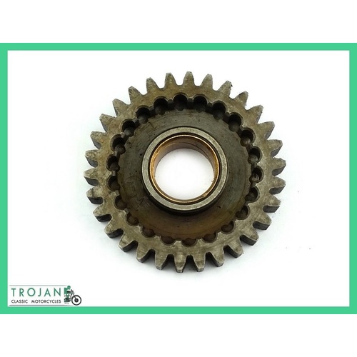 LAYSHAFT GEAR, 30T, 4SPD, TRIUMPH, 1ST GEAR (LOW), GENUINE, 57-3862, 57-0926 T3862, T926