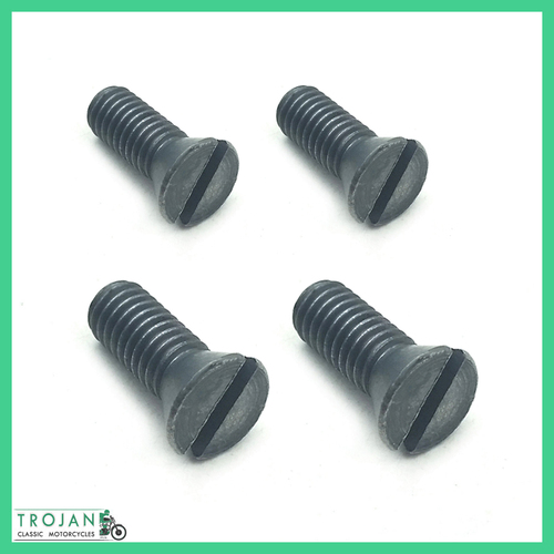 CLUTCH CENTRE PLATE SCREWS (SET 4) 1/4 x 3/8" CEI, TRIUMPH, GENUINE 57-1040, T1040