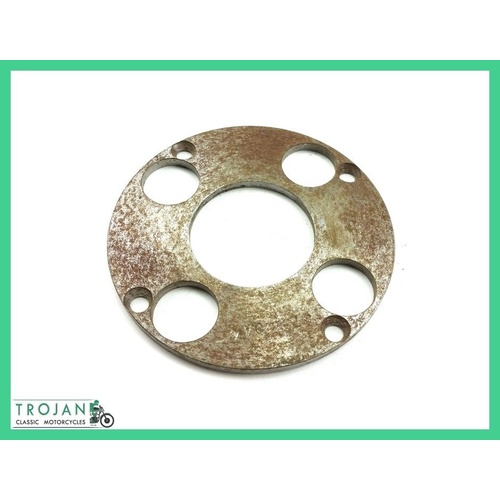 CLUTCH CENTRE OUTER BACK PLATE, 4 SPRING, TRIUMPH, 1954-63, GENUINE NOS, 57-1044