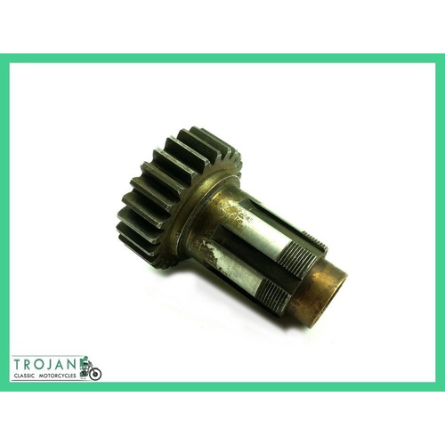 GEARBOX MAINSHAFT HIGH GEAR, 24T, CLOSE RATIO, 4SP TRIUMPH, GENUINE NOS, 57-1383