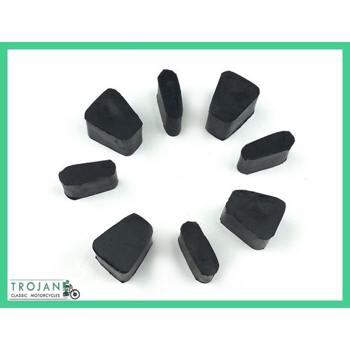 CLUTCH CUSH DRIVE RUBBER, TRIUMPH, BSA, PRE-UNIT, KIT (8 PCE) 57-1472, 57-1473