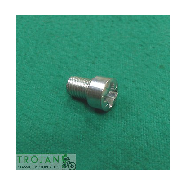 ROCKER BOX CAP RETAINER SCREW, 1/4" x 26TPI x 3/8", TRIUMPH, GENUINE, 57-1553, T1553